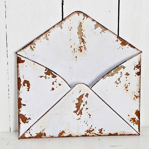 Metal Aged Rustic Finish Envelope Pocket