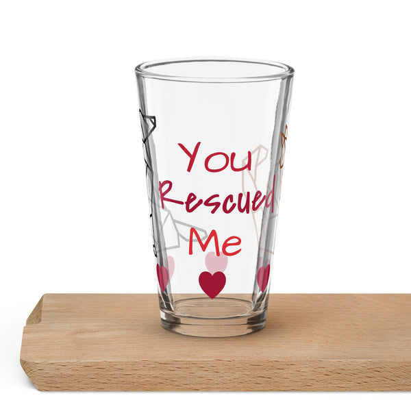 OPV Rescue Me Dog/Cat - Shaker pint glass