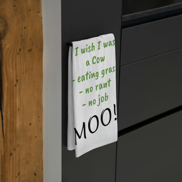 OPV - Wish I was a Cow! MOO!  Cotton Tea Towel