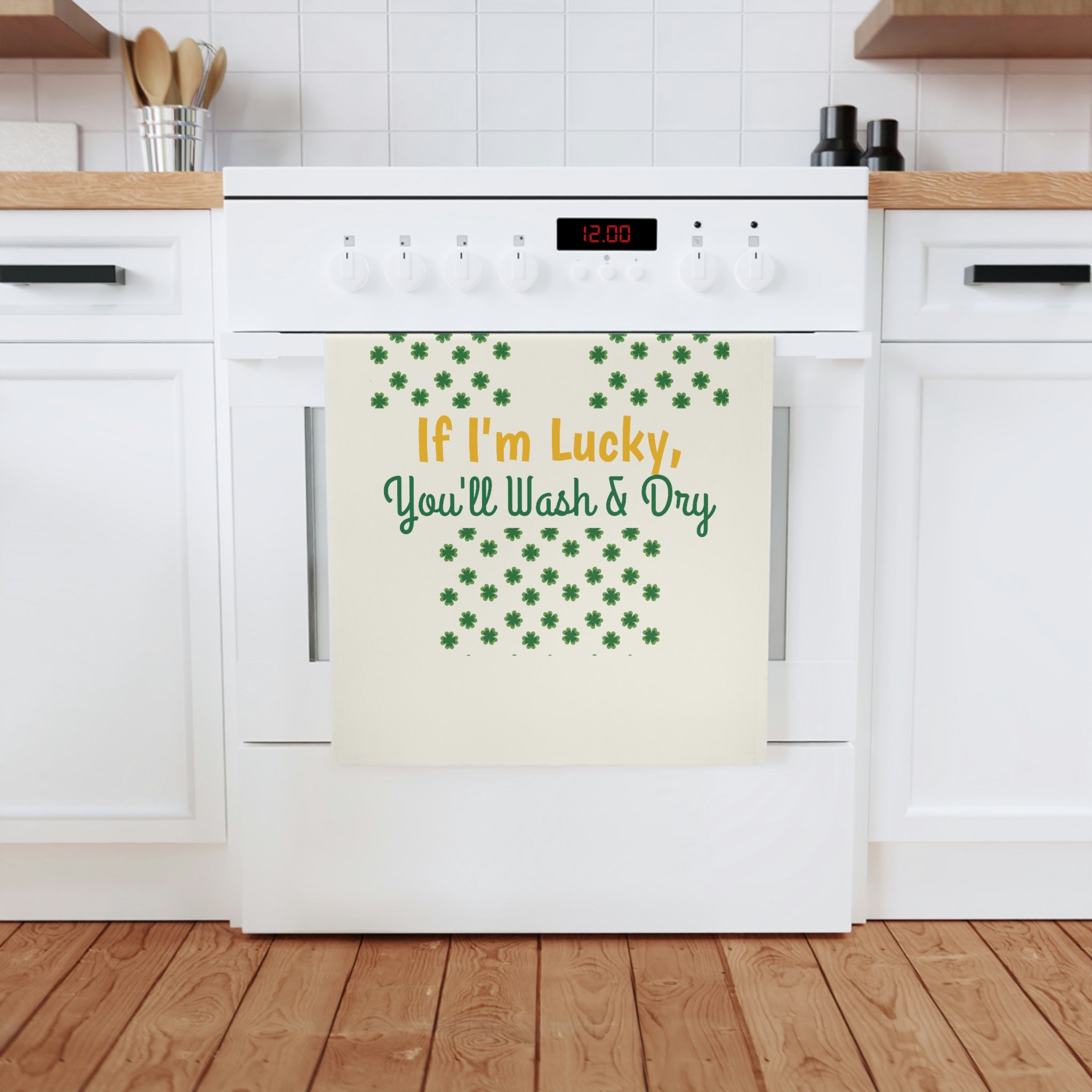 OPV Lucky Cleaned Up Feelings! -  Cotton Tea Towel