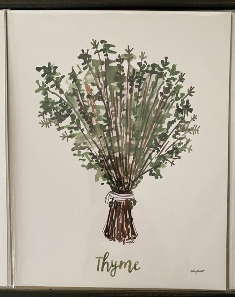 Watercolor Prints - Herbs Parsley, Sage, Rosemary, Thyme