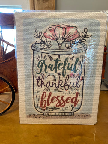 Canvas Journal - Grateful, Thankful, Blessed!