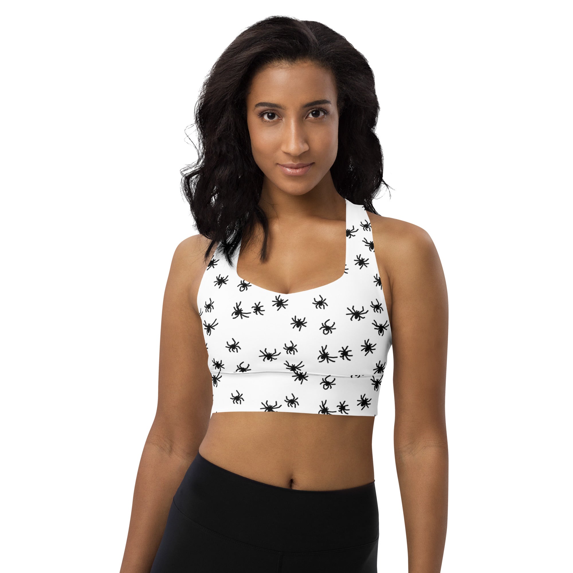 OPV - Running from Spiders / Yoga in a Web?  Longline sports bra