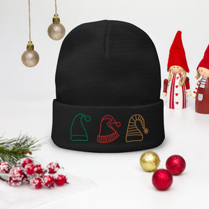 OPV Holiday Santa Caps - Embroidered Beanie