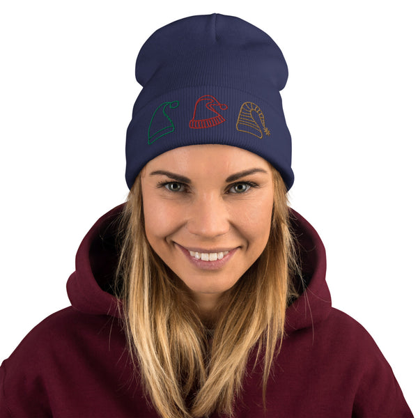 OPV - Holiday Santa Caps - Embroidered Beanie