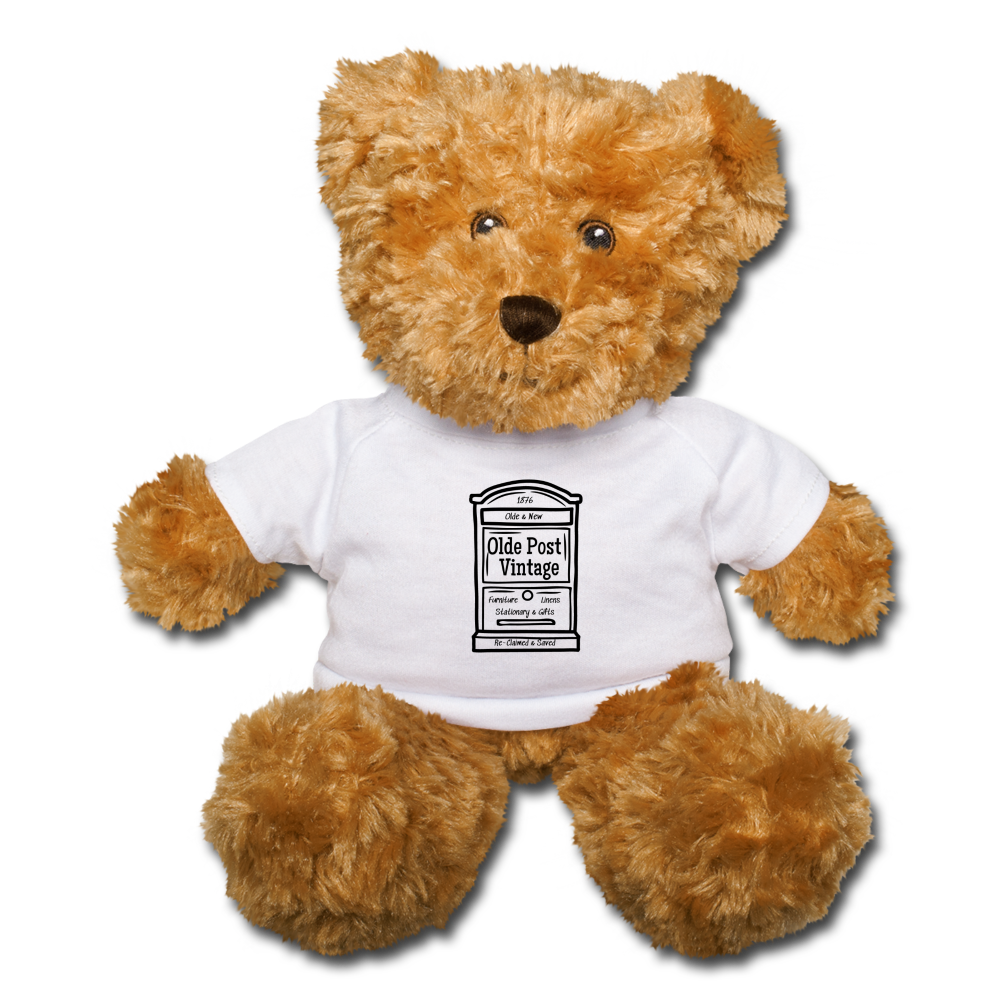 OPV Original Logo Stuffed Teddy Bear - white