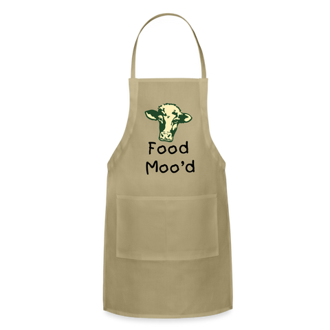 OPV - Food Moo'd - Adjustable Apron - khaki