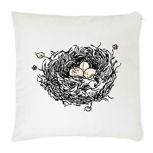 OPV - Our Nest - Throw Pillow Cover 18” x 18” - natural white
