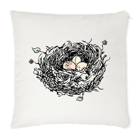 OPV - Our Nest - Throw Pillow Cover 18” x 18” - natural white