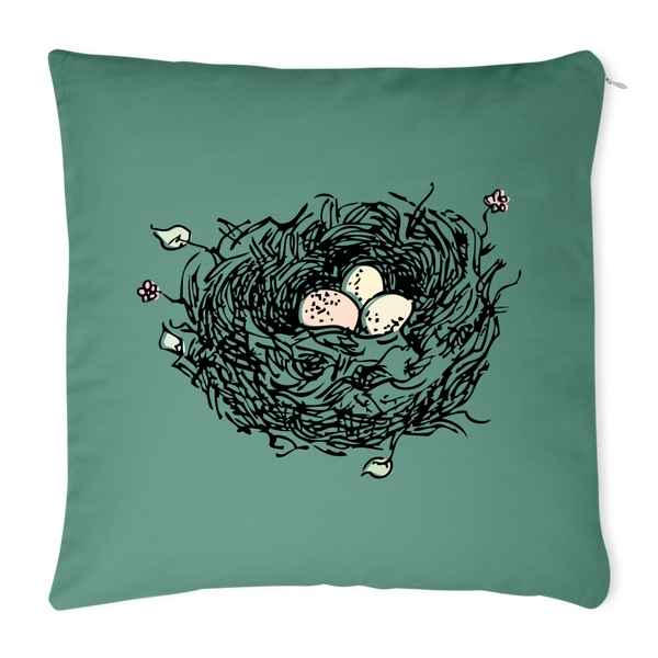 OPV - Our Nest - Throw Pillow Cover 18” x 18” - cypress green