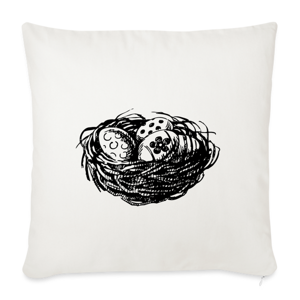 OPV - Our Nest Two - Throw Pillow Cover 18” x 18” - natural white