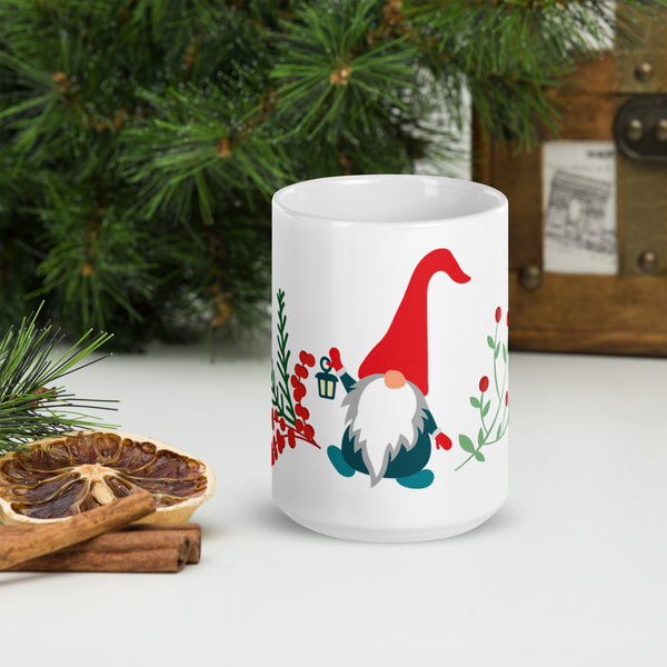 OPV Santa Bough's of Holly - White glossy mug